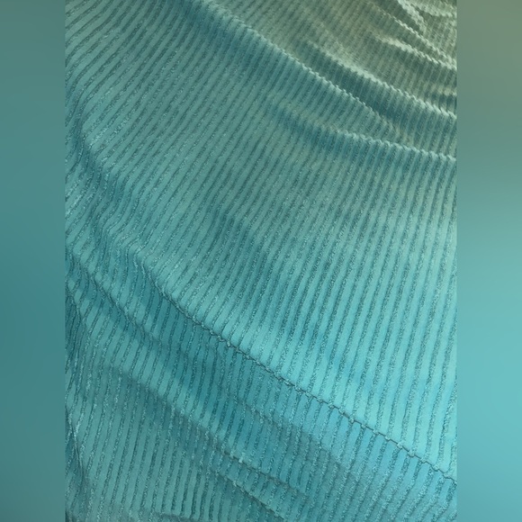 Teal Textured Ribbed Lightweight Blanket~100% Cotton~ King or Cal King - Picture 4 of 15